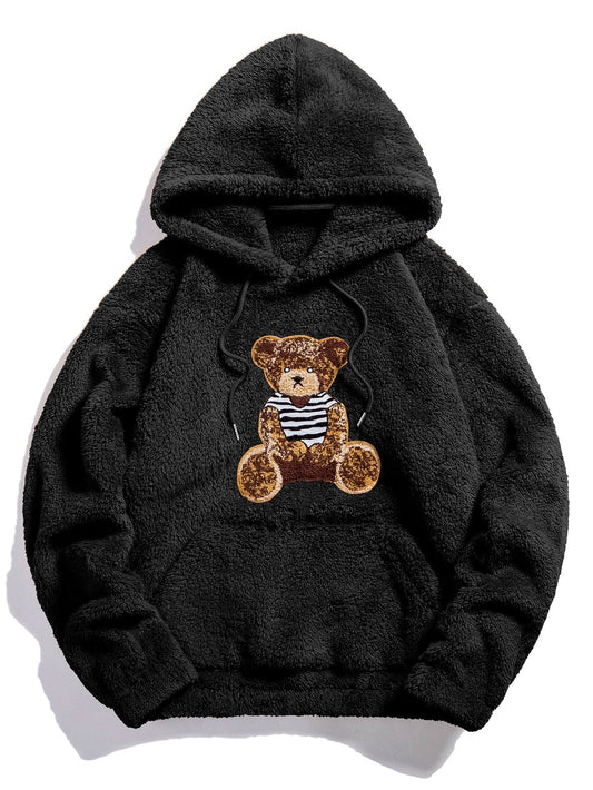 Marcello Vane Bear Embroidered Hoodie