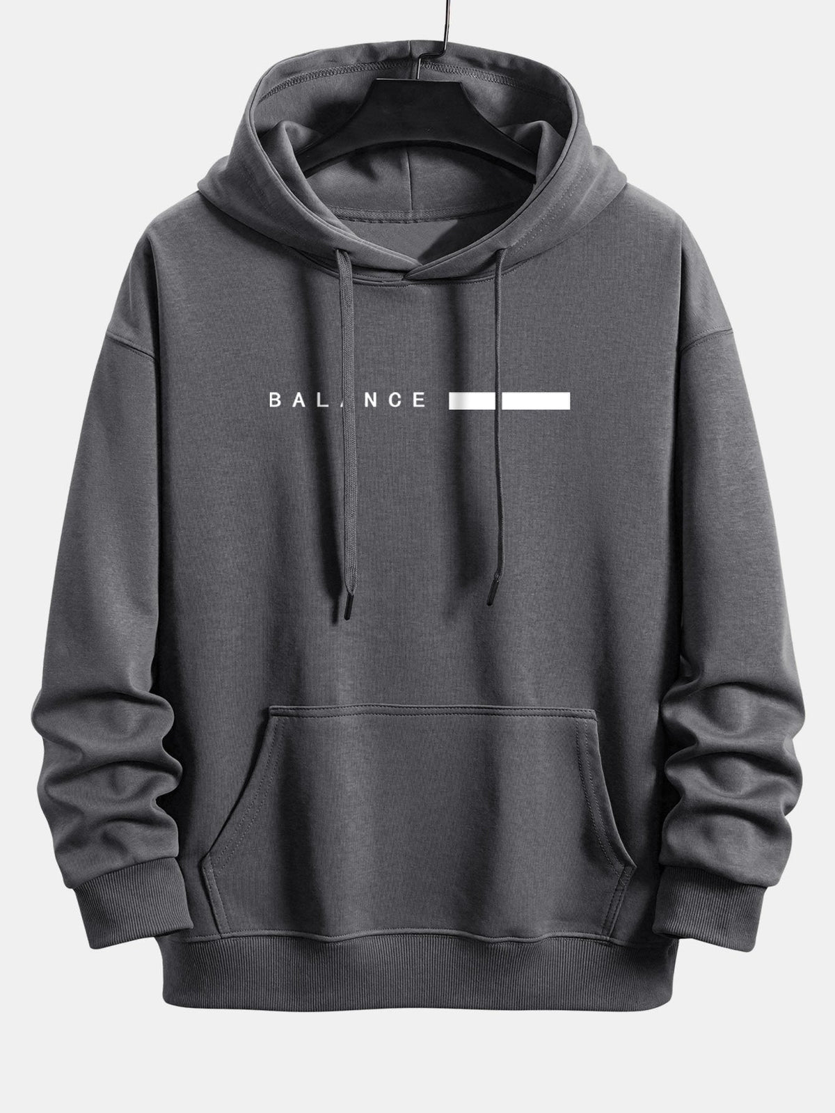 Marcello Vane Balance Stripe Print Relax Fit Hoodie