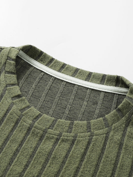 Marcello Vane Knit Ribbed Sweatshirt