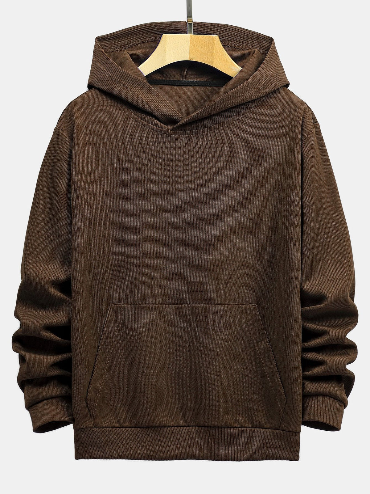 Marcello Vane Basic Ribbed Hoodie