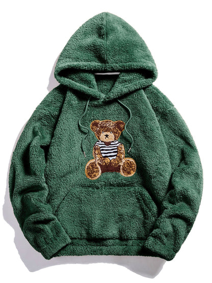 Marcello Vane Bear Embroidered Hoodie