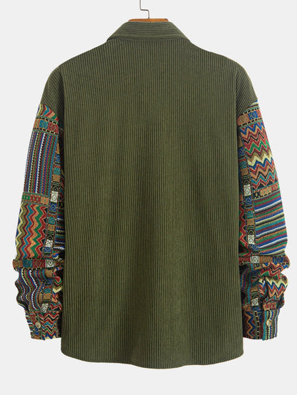 Marcello Vane Ethnic Geometric Gömlek Ceket