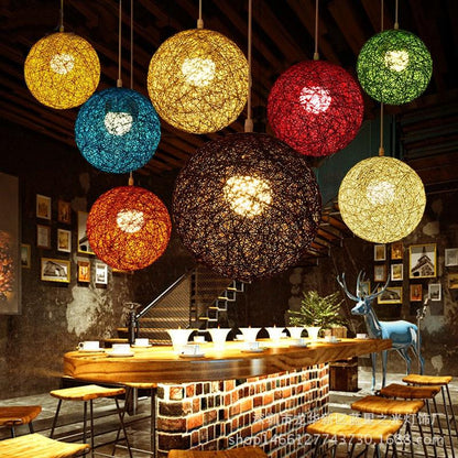 Hilde - Vintage Wicker Pendant Lamp