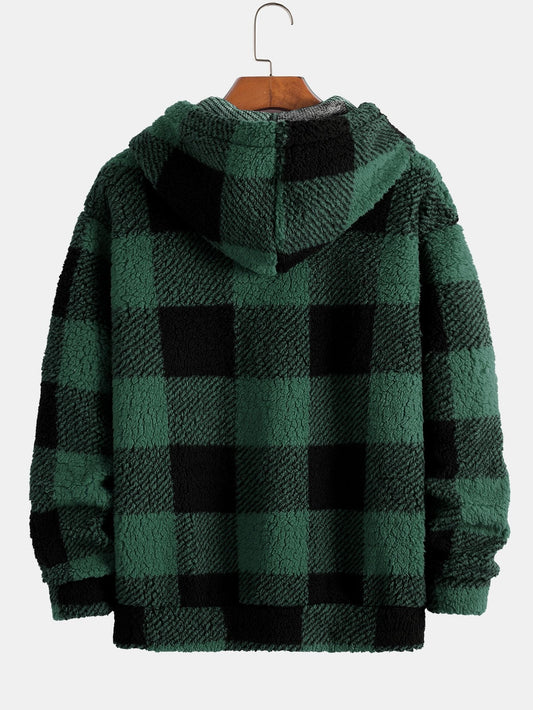 Marcello Vane Plaid Pattern Hoodie