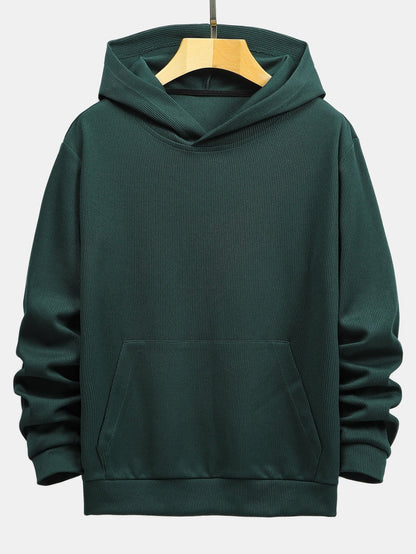 Marcello Vane Basic Ribbed Hoodie