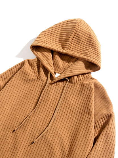 Marcello Vane Relax Fit Corduroy Hoodie