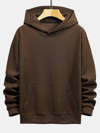 Marcello Vane Basic Ribbed Hoodie
