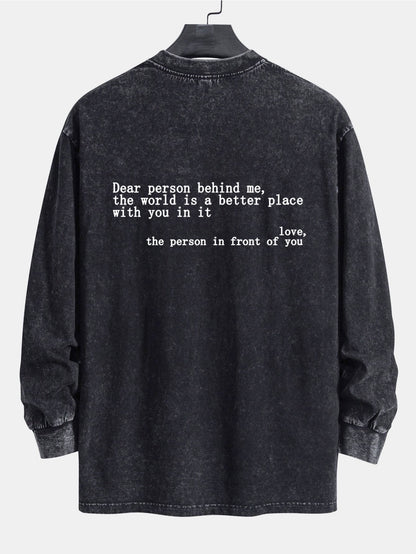 Marcello Vane Slogan Print Sweatshirt