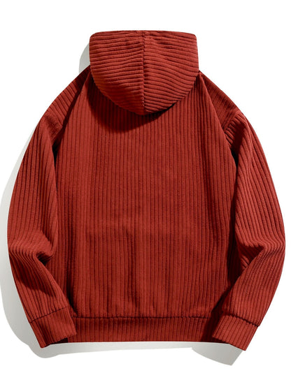 Marcello Vane Relax Fit Corduroy Hoodie