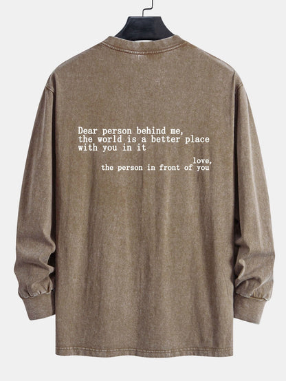 Marcello Vane Slogan Print Sweatshirt