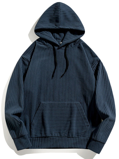 Marcello Vane Relax Fit Corduroy Hoodie