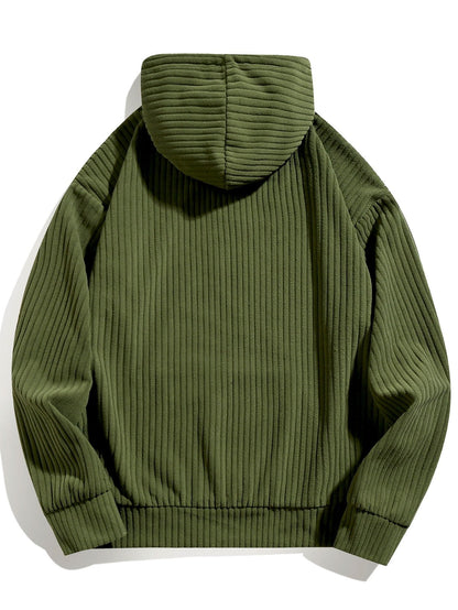Marcello Vane Relax Fit Corduroy Hoodie