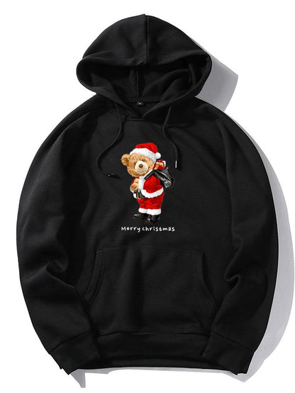 Marcello Vane Christmas Bear Print Hoodie