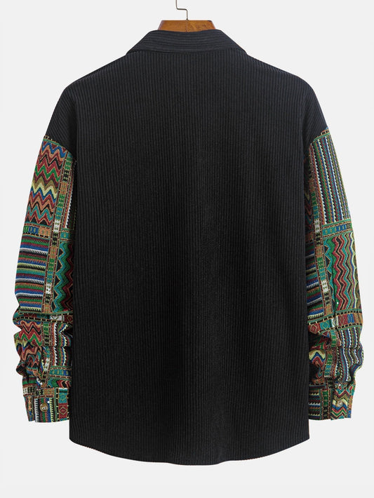 Marcello Vane Ethnic Geometric Gömlek Ceket