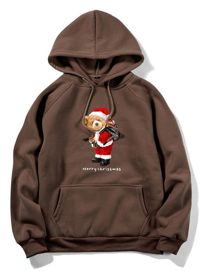 Marcello Vane Christmas Bear Print Hoodie
