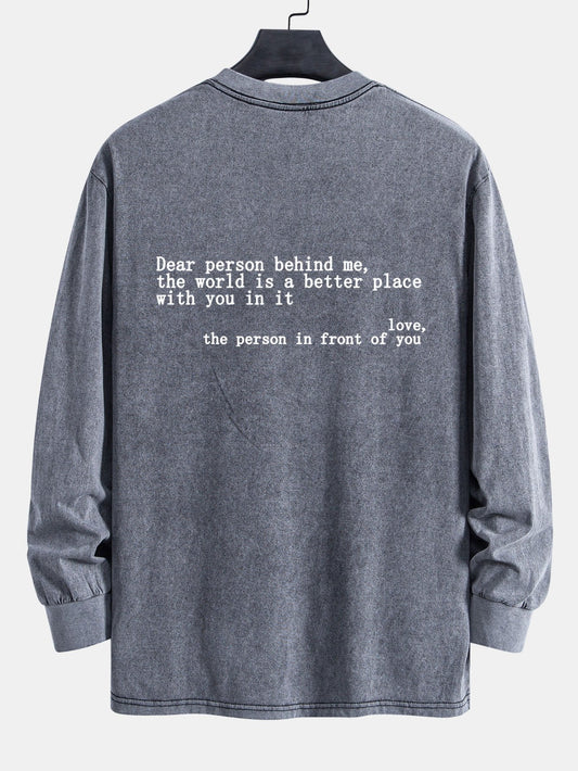 Marcello Vane Slogan Print Sweatshirt