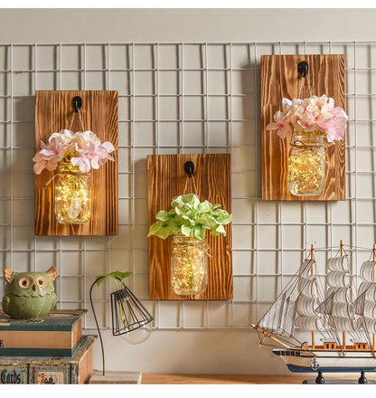 Jinx - Wall Mounted Fairy Light Mason Jar