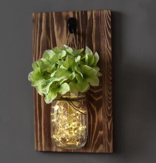 Jinx - Wall Mounted Fairy Light Mason Jar